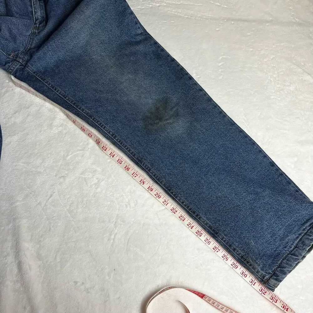 Moose Creek Green fleece lined men’s blue Jeans size 36x33